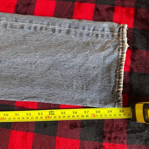 Levi's Jeans Mens 34x30 Blue 501 Medium Wash Ripped Knee Cotton Denim Pants - Picture 4 of 5